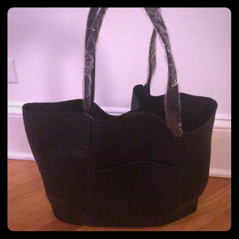 Banana republic black leather tote unused!